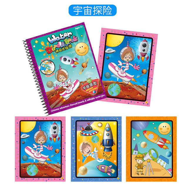 Magic Water Drawing Book Coloring Book Doodle with Magic Pen Painting Board Juguetes For Children Education Drawing Toy