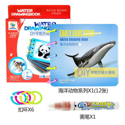 Magic Water Drawing Book Coloring Book Doodle with Magic Pen Painting Board Juguetes For Children Education Drawing Toy